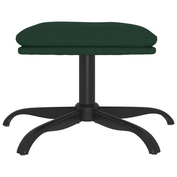 vidaXL Podnožka tmavozelená 60x60x36 cm látková