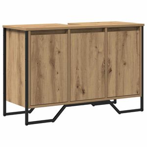 vidaXL K&uacute;peľňov&aacute; skrinka pod um&yacute;vadlo Remeseln&yacute; dub 91 x 35 x 60 cm