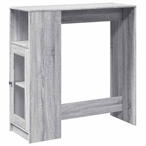vidaXL Barov&yacute; st&ocirc;l s policami siv&yacute; sonoma 101x40x103,5cm kompoz. drevo