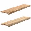 vidaXL Okenn&yacute; parapet 2 ks 110x30x2 cm neo&scaron;etren&yacute; dubov&yacute; mas&iacute;v