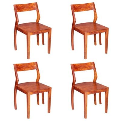vidaXL Jedálenské stoličky 4 ks sheeshamové masívne akáciové drevo
