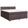 vidaXL Boxspring posteľ s matracom tmavohned&aacute; 180x200 cm l&aacute;tka