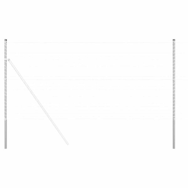 vidaXL Stĺp na plot. 2 pcs Strieborn&aacute; Povrchovo upraven&aacute; oceľ