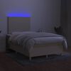 vidaXL Boxspring posteľ s matracom a LED kr&eacute;mov&aacute; 120x190 cm l&aacute;tka