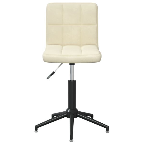 vidaXL Otočn&eacute; jed&aacute;lensk&eacute; stoličky 4 ks kr&eacute;mov&eacute; zamatov&eacute;