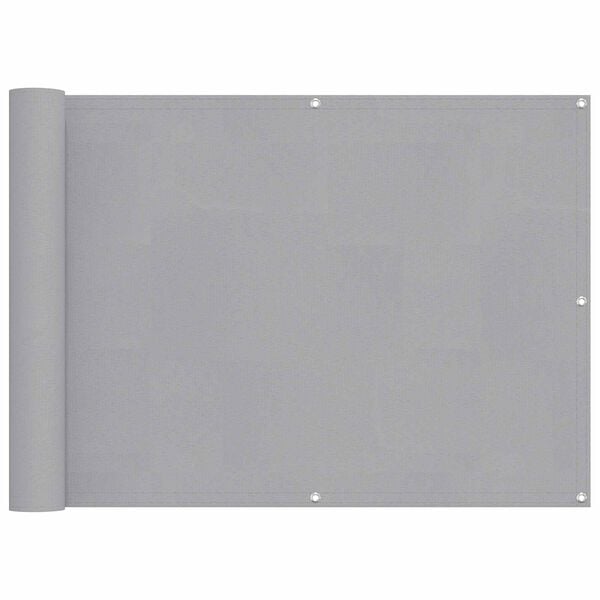 vidaXL Balk&oacute;nov&aacute; obrazovka Svetlosiv&aacute; 75 x 200 cm