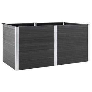 vidaXL Vyv&yacute;&scaron;en&yacute; z&aacute;hradn&yacute; z&aacute;hon 200x100x91 cm WPC siv&yacute;