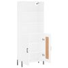 vidaXL Vysoká skrinka biela 69,5x34x180 cm spracované drevo