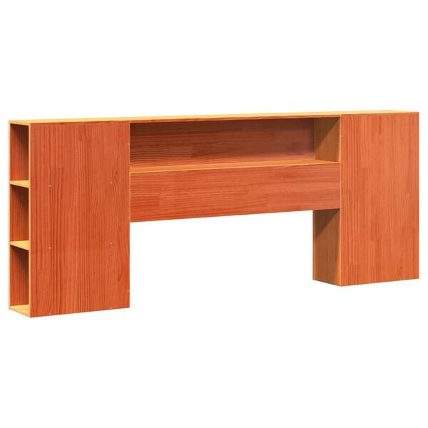 vidaXL Knižnica Posteľov&yacute; R&aacute;m s čelnou doskou Včel&iacute; hned&yacute; 200 x 200 cm