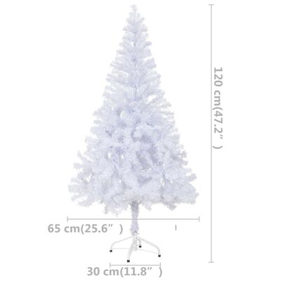 vidaXL Osvetlený umelý vianočný stromček+gule 120 cm, 230 vetvičiek