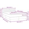 vidaXL Box Spring Posteľ s matracom Svetlosiv&aacute; 140x220 cm Zamat