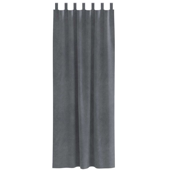 vidaXL Zatemňovacie z&aacute;vesy 2 pcs Svetlosiv&aacute; 140 x 245 cm Zamat