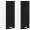vidaXL Z&aacute;vesn&aacute; skrinka 2 pcs Čierny dub a biela 30 x 31 x 80 cm