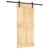 vidaXL Posuvn&eacute; dvere Pr&iacute;rodn&aacute; a čierna 95 x 210 cm