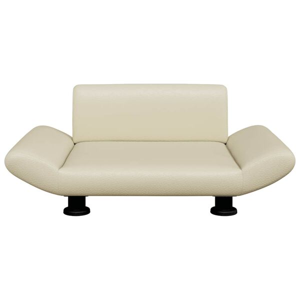 vidaXL Pelech pre psa krémový 70x45x28 cm umelá koža