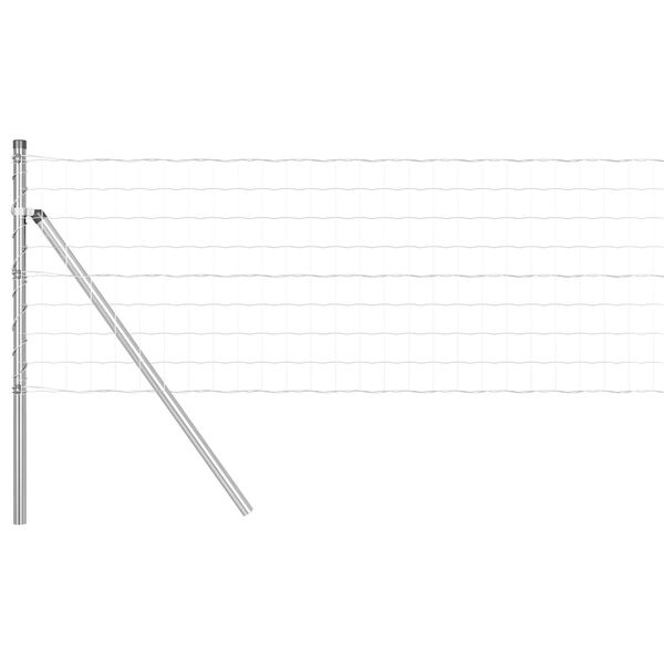 vidaXL Plot s podperou Strieborn&aacute; 0,6 x 25 m Ocel a PVC