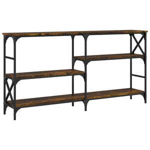 vidaXL Konzolov&yacute; stol&iacute;k dymov&yacute; dub 150x29x76,5 cm kompozitn&eacute; drevo