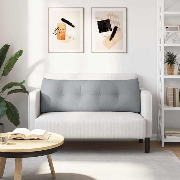 vidaXL Podu&scaron;ka na chrb&aacute;t Svetlosiv&aacute; 140 x 24 x 50 cm l&aacute;tka