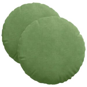 vidaXL Vank&uacute;&scaron;e na sedenie 2 pcs Svetlo zelen&aacute; &Oslash; 40 x 13 cm Zamat