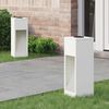 vidaXL Solárna LED chodníková lampa 2 pcs Biela Studená valcovaná oceľ