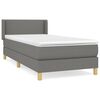 vidaXL Boxspring posteľ s matracom tmavosiv&aacute; 90x190 cm l&aacute;tka