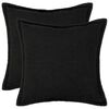 vidaXL Poťah na podložku 2 pcs HOUTEN Čierna 70 x 70 cm Boucl&eacute;