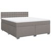 vidaXL Posteľn&yacute; r&aacute;m boxspring s matracom sivohned 180x200 cm l&aacute;tka