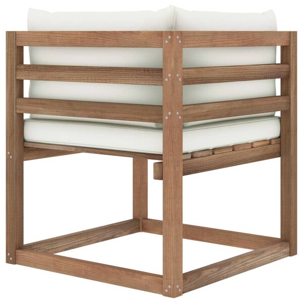 vidaXL Rohov&aacute; z&aacute;hradn&aacute; pohovka z paliet, kr&eacute;mov&eacute; podložky