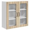 vidaXL N&aacute;stenn&yacute; sklenen&yacute; kabinet LUCCA Dub sonoma 80 x 31 x 80 cm
