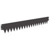 vidaXL Obrubn&iacute;k tr&aacute;vnika 20 pcs 103 x 15 cm kov Čierna