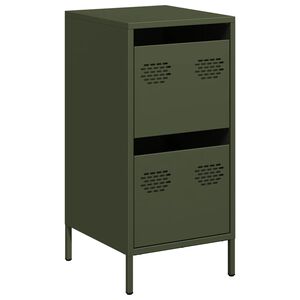 vidaXL Komoda olivovozelen&aacute; 35x39x73,5 cm oceľ valcovan&aacute; za studena