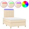 vidaXL Posteľ boxsping s matracom a LED kr&eacute;mov&aacute; 120x200 cm l&aacute;tka