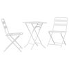 vidaXL Z&aacute;hradn&yacute; bistro set 3 ks Biela Oceľ