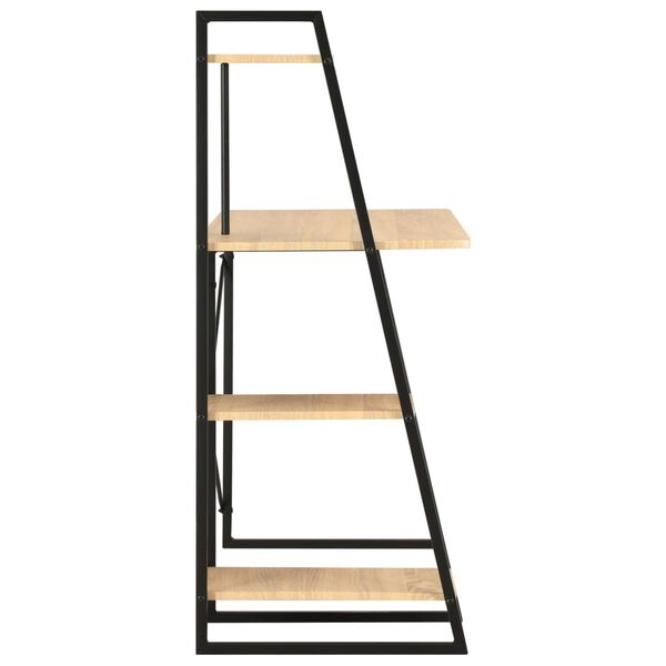 vidaXL P&iacute;sac&iacute; st&ocirc;l s policami, čierny a dubov&yacute; 102x50x117 cm