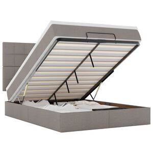 vidaXL Osmansk&aacute; posteľ s matracom sivohned&aacute; 140x200 cm l&aacute;tka