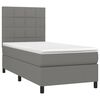 vidaXL Boxspring posteľ s matracom tmavosiv&aacute; 90x200 cm l&aacute;tka