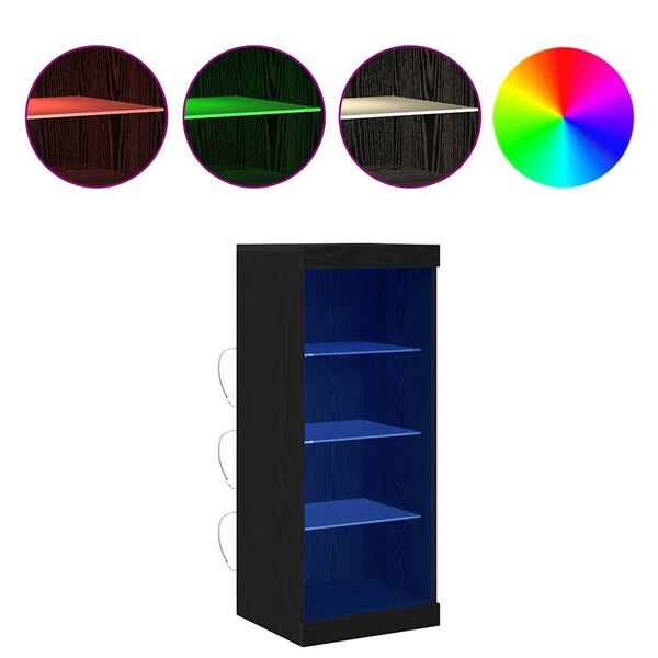 vidaXL Servírovacia skriňa Čierny dub 41 x 37 x 100 cm