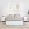 vidaXL Nočné stolíky 2 pcs Biela 30,5 x 30 x 43 cm Kompozitné drevo