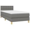 vidaXL Boxspring posteľ s matracom tmavosiv&aacute; 100x200 cm l&aacute;tka
