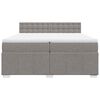 vidaXL Boxspring posteľ s matracom sivohned&yacute; 200x200 cm l&aacute;tka