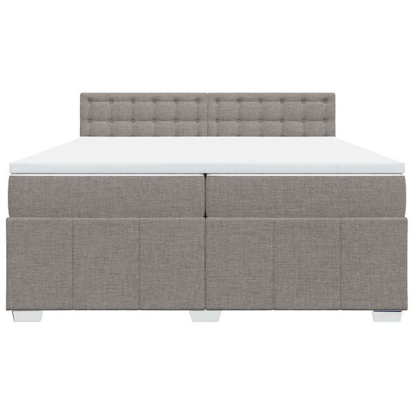 vidaXL Boxspring posteľ s matracom sivohned&yacute; 200x200 cm l&aacute;tka