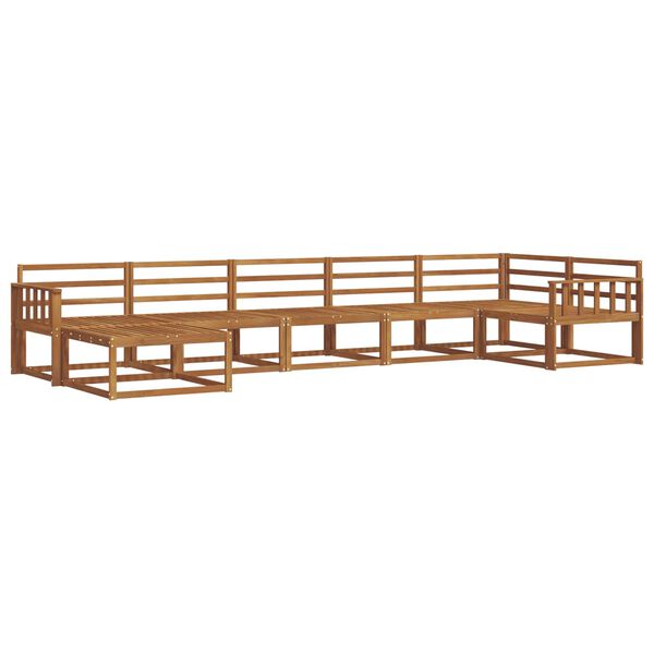 vidaXL Z&aacute;hradn&aacute; s&uacute;prava gaučov 7 pcs Pr&iacute;rodn&aacute; Pevn&eacute; ak&aacute;ciov&eacute; drevo