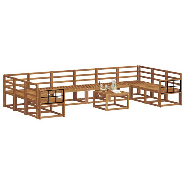 vidaXL Z&aacute;hradn&aacute; s&uacute;prava gaučov 11 pcs Pr&iacute;rodn&aacute; Pevn&eacute; ak&aacute;ciov&eacute; drevo