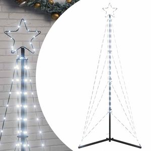 vidaXL LED vianočn&yacute; stromček 363 LED studen&aacute; biela 182 cm