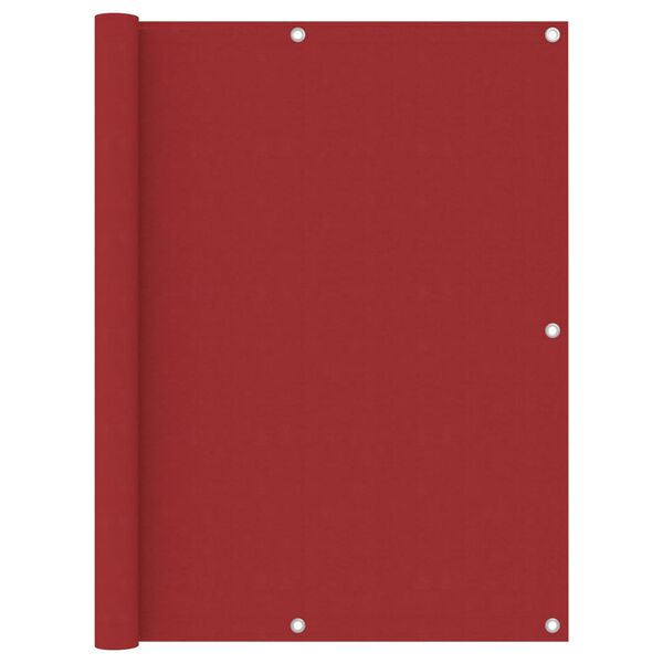 vidaXL Balkónová markíza, červená 120x500 cm, oxfordská látka