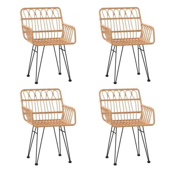 vidaXL 5-dielna záhradná jedálenská súprava polyratan