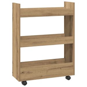 vidaXL &Uacute;zky &uacute;ložn&yacute; voz&iacute;k 3 poschodia dub artisan kompozitn&eacute; drevo