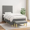 vidaXL Boxspring posteľ s matracom tmavosiv&aacute; 100x200 cm l&aacute;tka