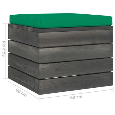 vidaXL Záhradné paletové taburetky 2 ks s podložkami masívna borovica