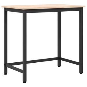 vidaXL st&ocirc;l Pr&iacute;rodn&aacute; 80 x 50 x 77 cm Inžinierske drevo a oceľ